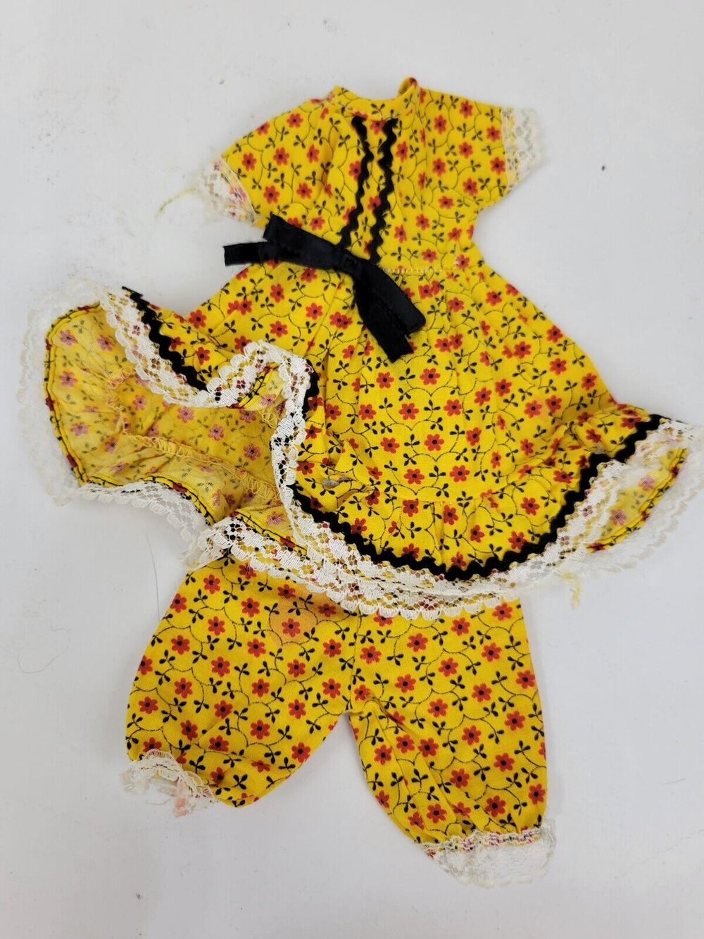 Vintage Barbie Dress Ellie Mae Clampett with Bloomers Orig 1960s Yellow Floral